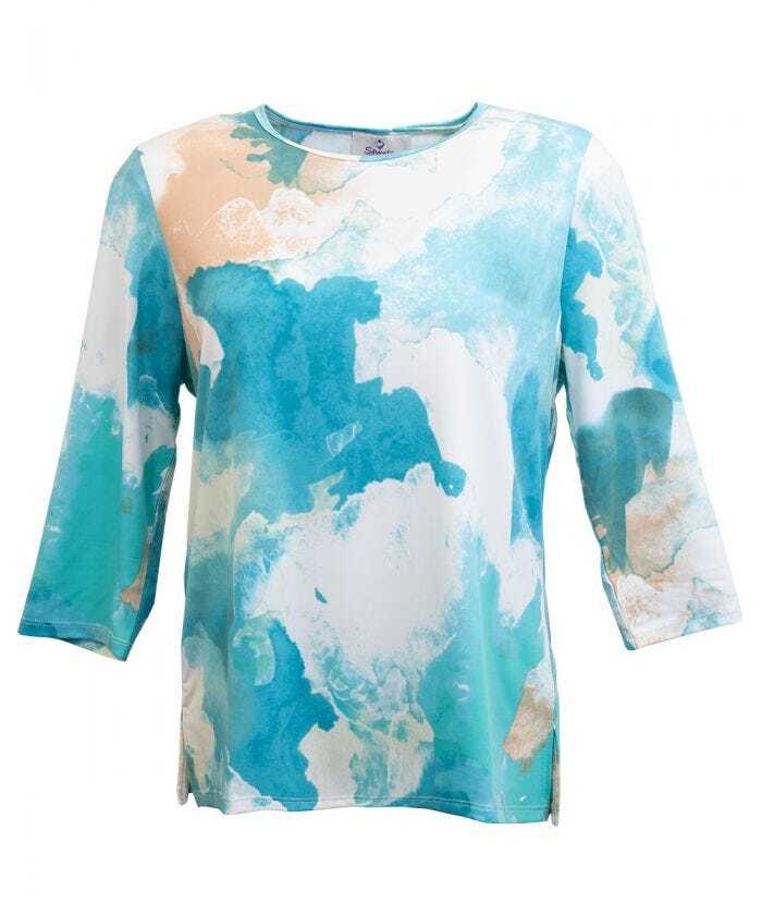 turqoise cloud womens shirt